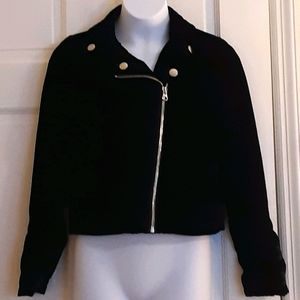 Justice Girls Black Velvet Jacket EUC Size 10